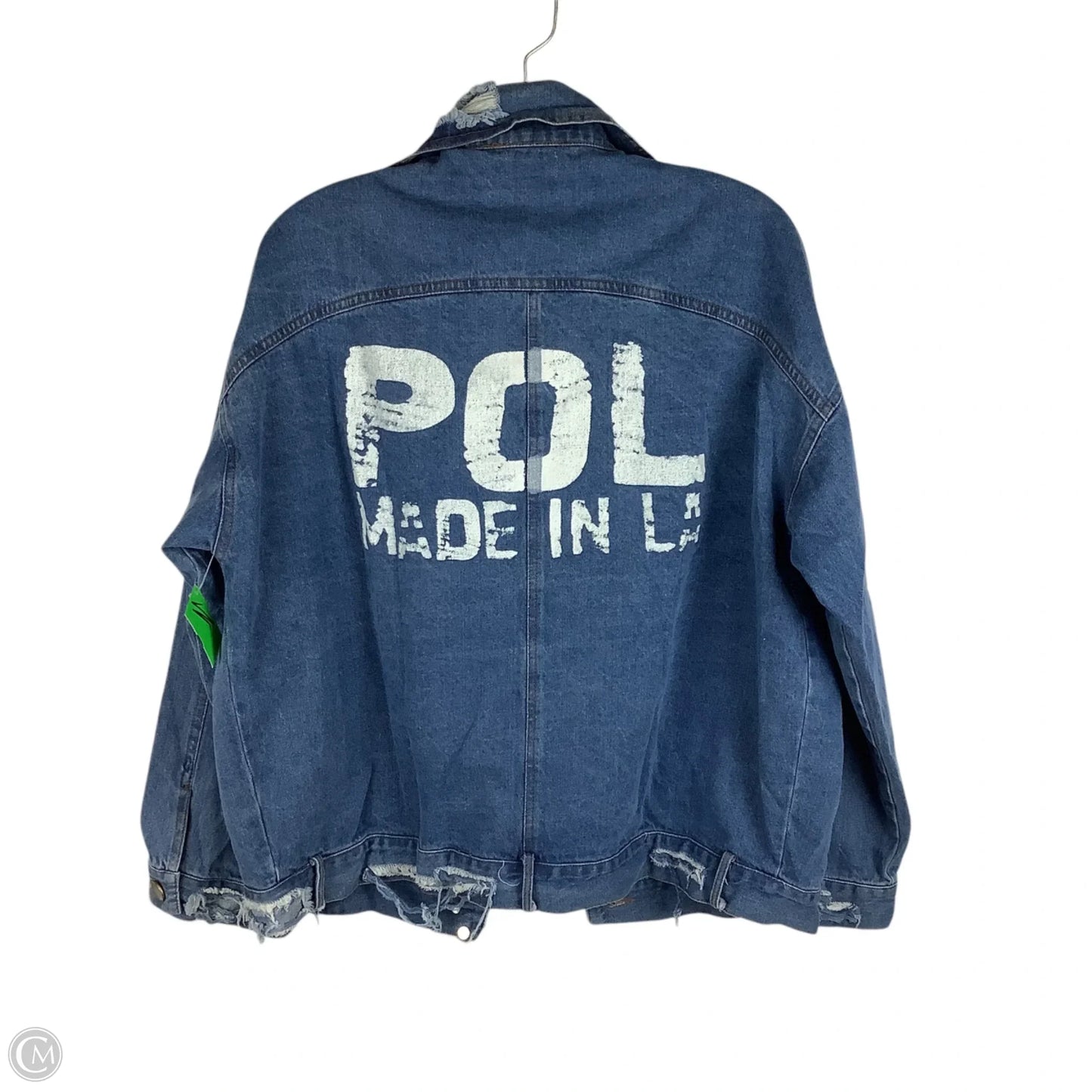 Jacket Denim By Pol In Blue Denim, Size: M