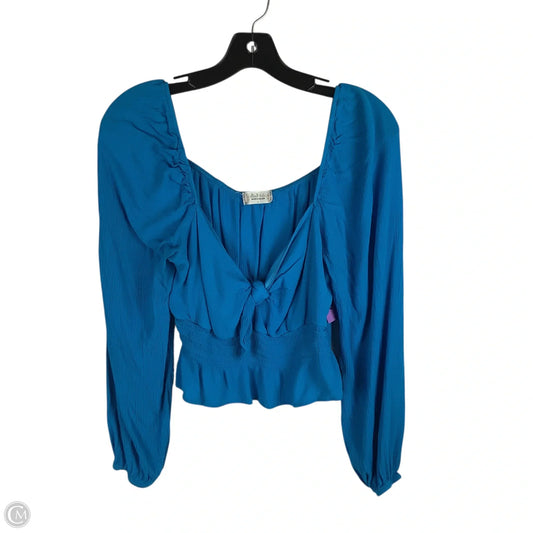Top Long Sleeve By Altard State In Blue, Size: L