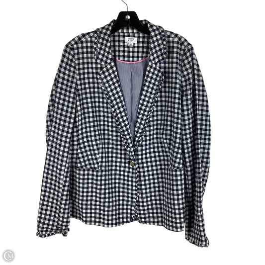 Blazer By Crown And Ivy In Plaid Pattern, Size: Xl (16)