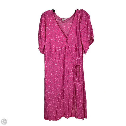 Dress Casual Midi By A New Day In Pink, Size: Xxl
