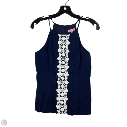 Top Sleeveless Designer By Lilly Pulitzer In Navy, Size: 2