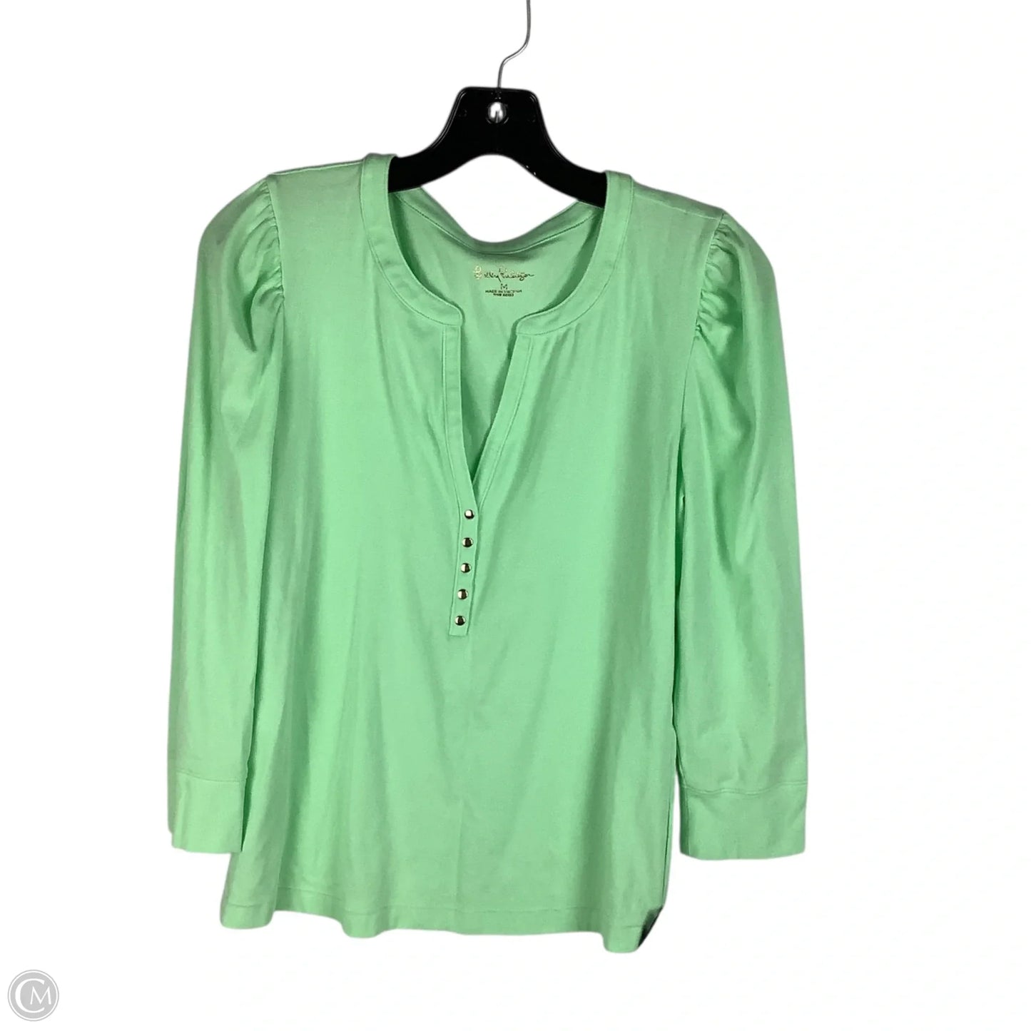Top Long Sleeve Designer By Lilly Pulitzer In Green, Size: M