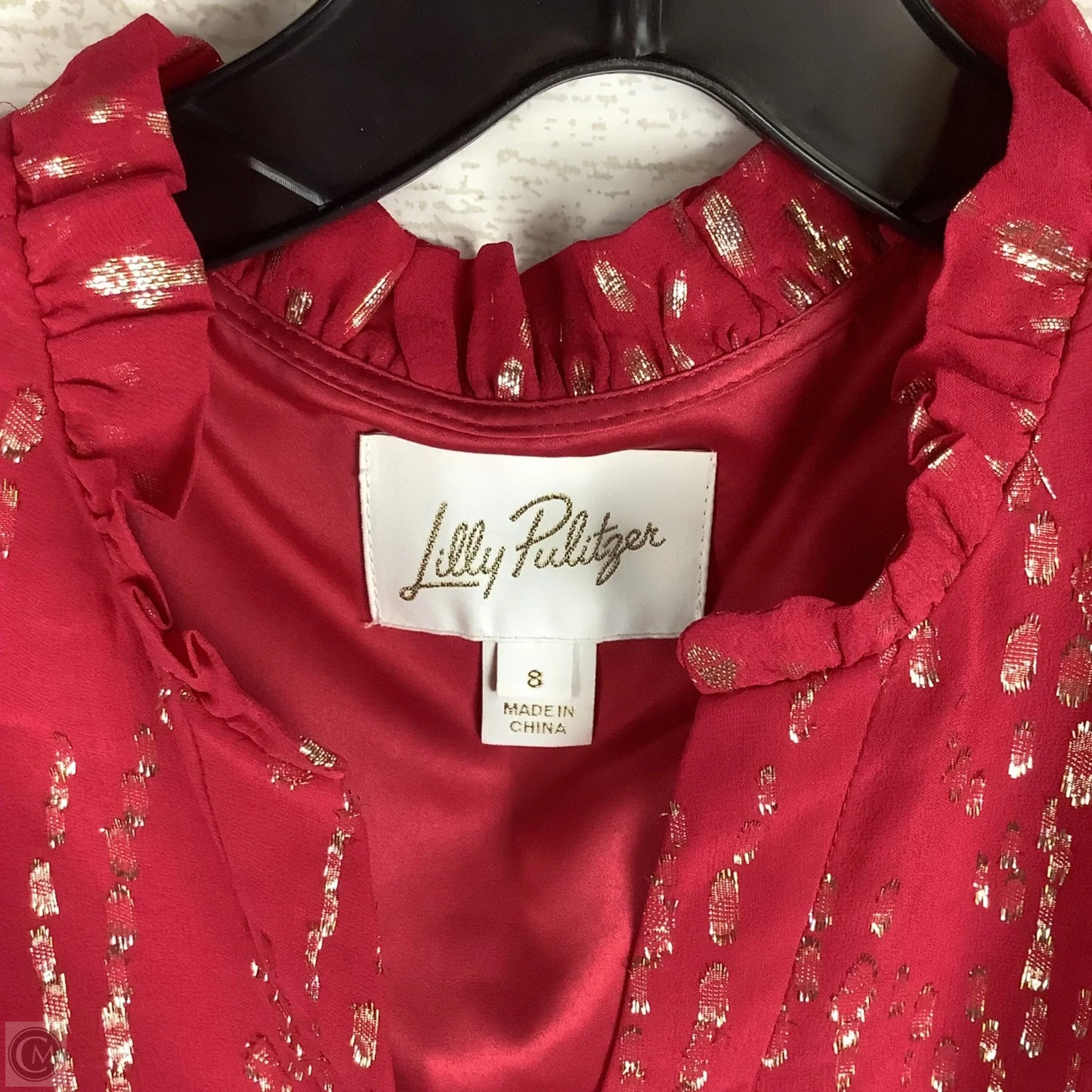 Dress Designer By Lilly Pulitzer In Red, Size: 8