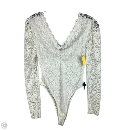 Bodysuit By Clothes Mentor In White, Size: S