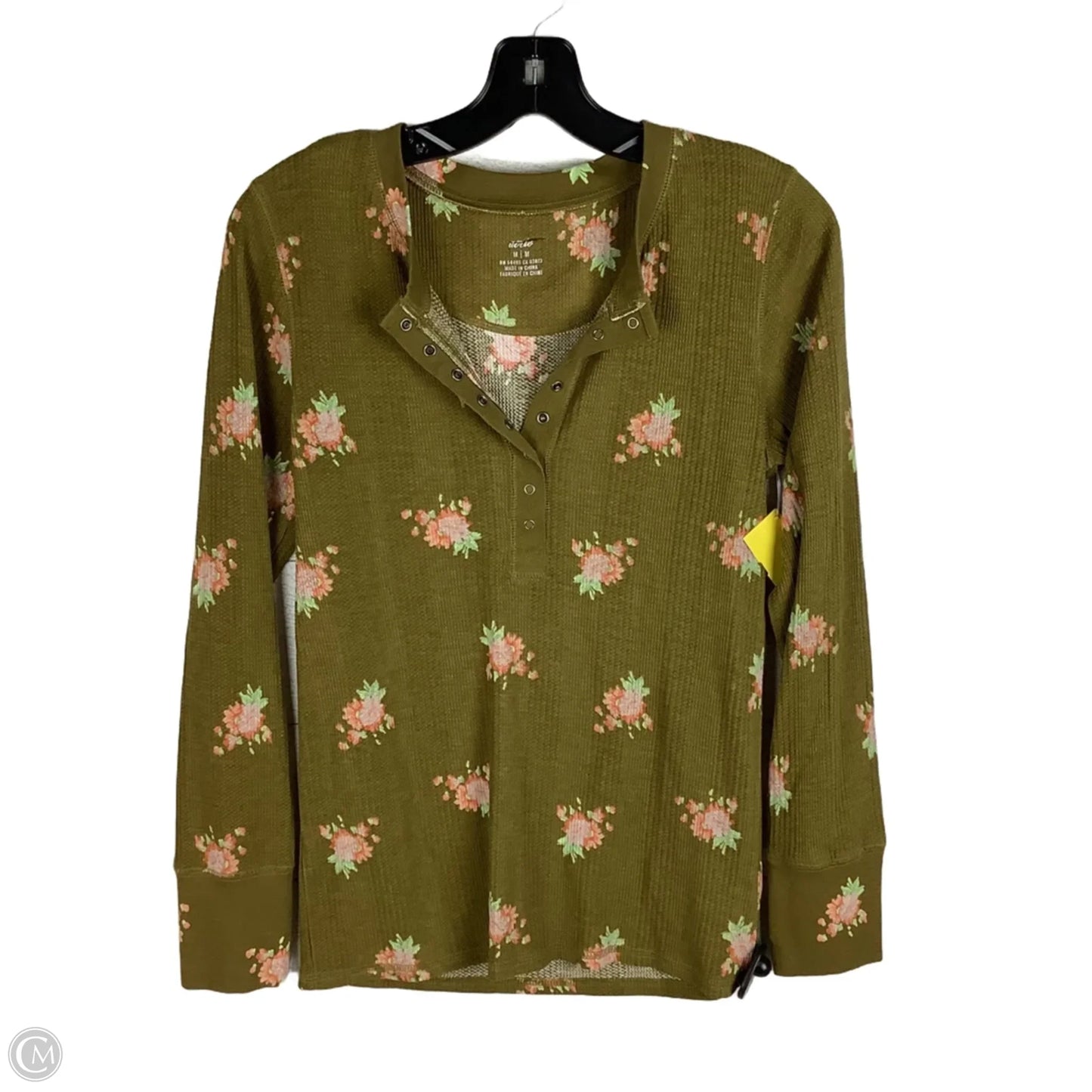 Top Long Sleeve By Aerie In Green, Size: M