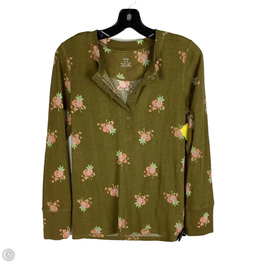 Top Long Sleeve By Aerie In Green, Size: M