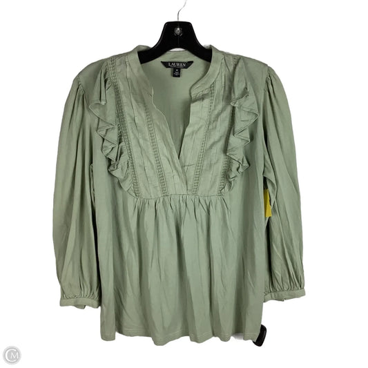 Top Long Sleeve By Ralph Lauren In Green, Size: M