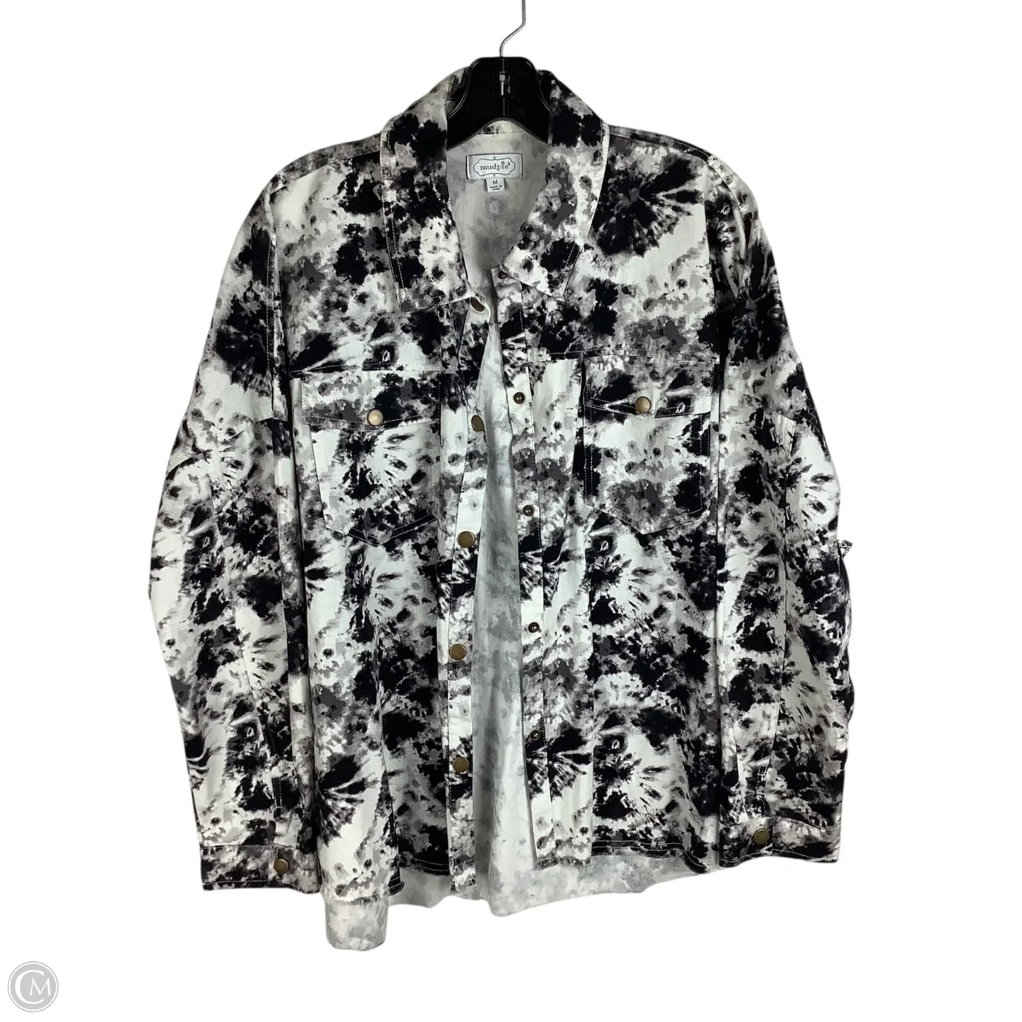 Jacket Utility By Mudpie In Tie Dye Print, Size: M