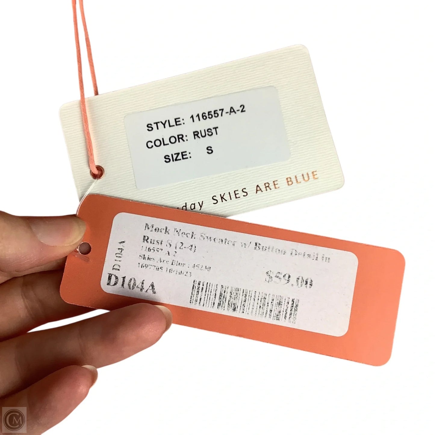 Top Long Sleeve By Skies Are Blue In Orange, Size: S