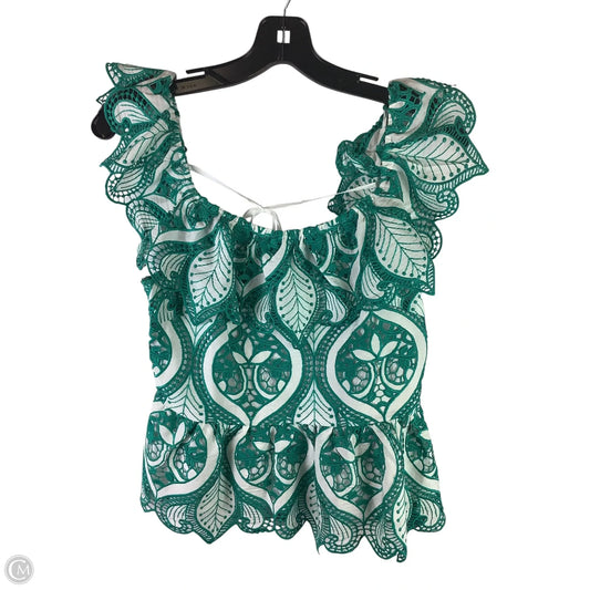 Top Sleeveless By Cmc In Green, Size: S