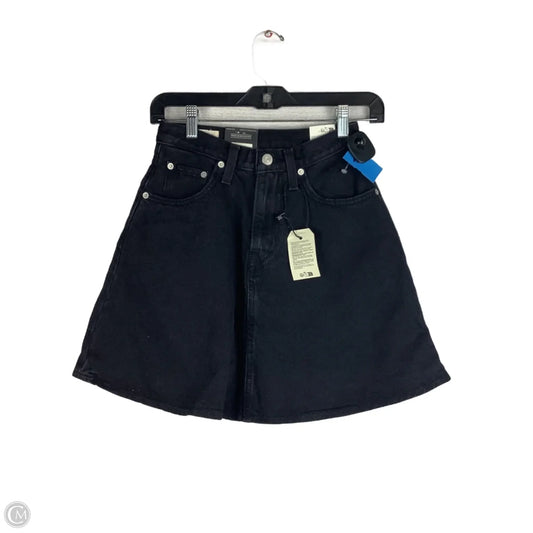 Skirt Mini & Short By Levis In Black Denim, Size: 0