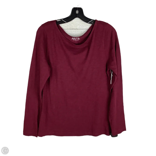 Top Long Sleeve By J. Crew In Maroon, Size: L