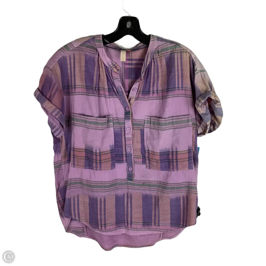 Top Short Sleeve By Pilcro In Purple, Size: S