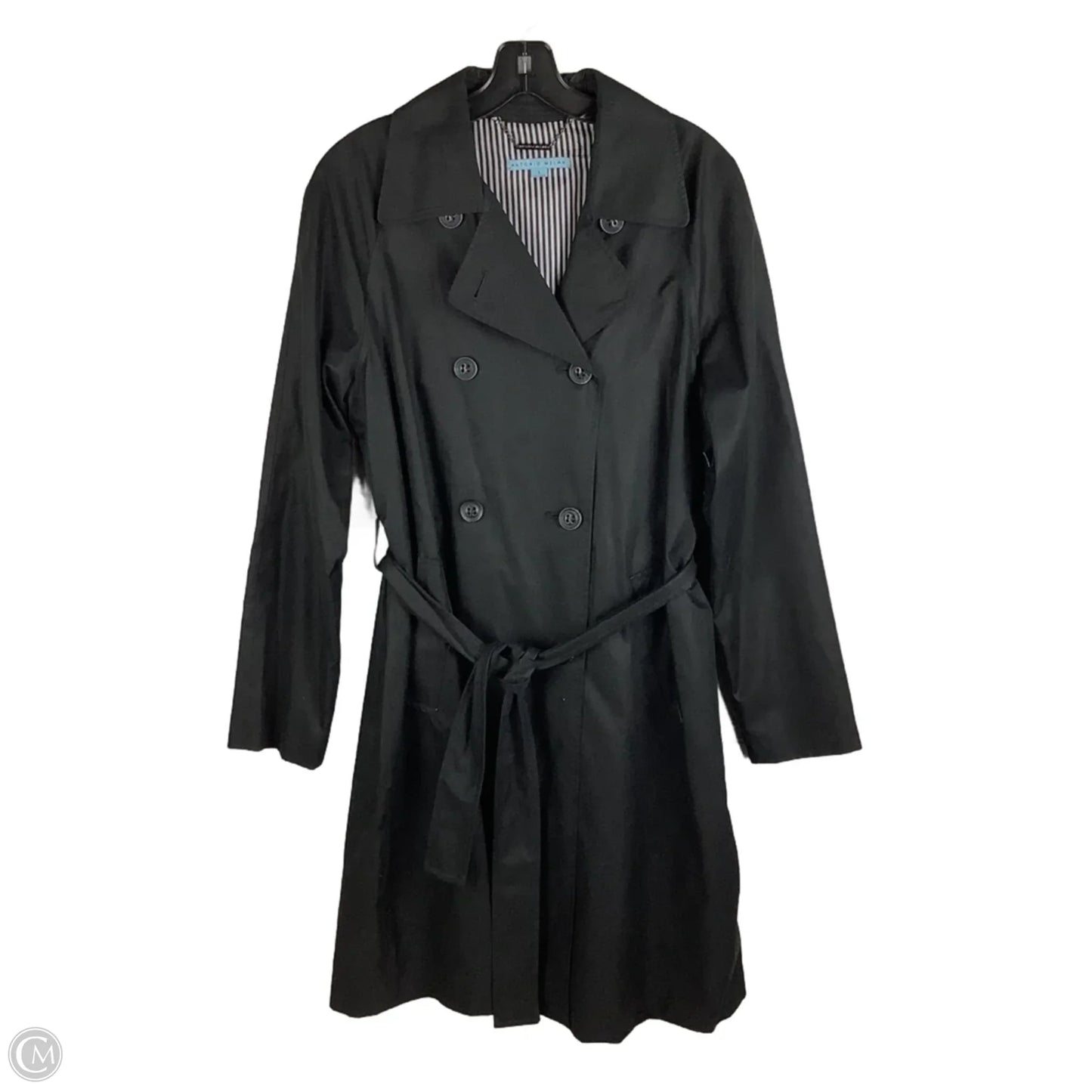 Coat Trench Coat By Antonio Melani In Black, Size: L