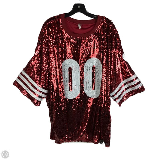 Top Short Sleeve By Cato In Red, Size: 1x (18/20)