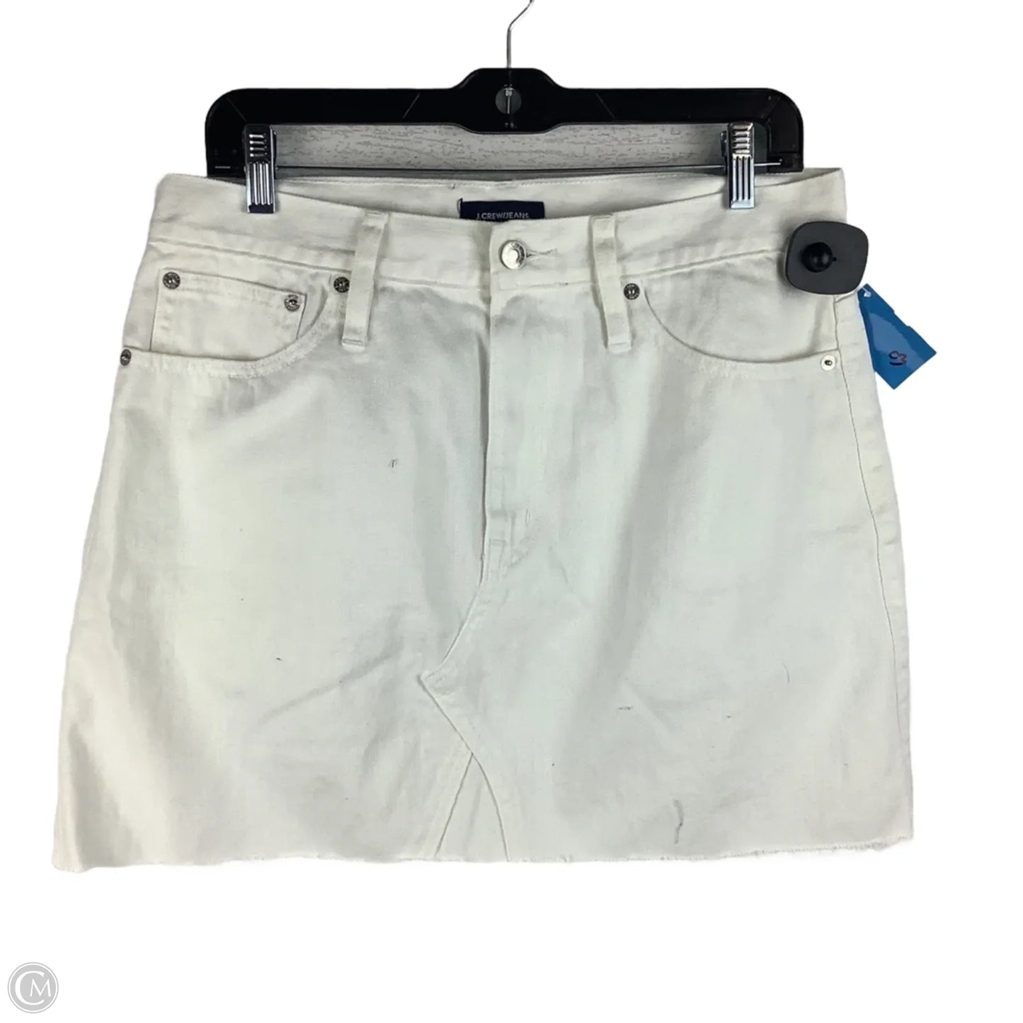 Skirt Mini & Short By J. Crew In White Denim, Size: 8/M