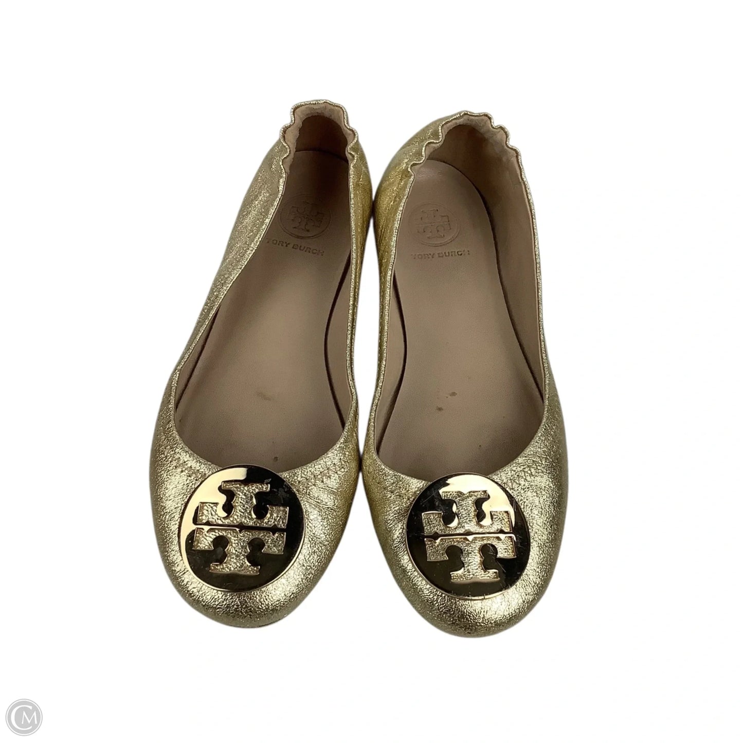 Shoes Designer By Tory Burch In Gold, Size: 6