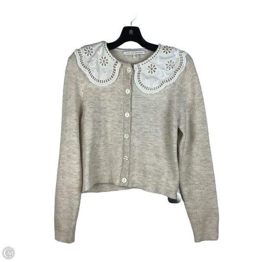 Cardigan By English Factory In Cream, Size: M