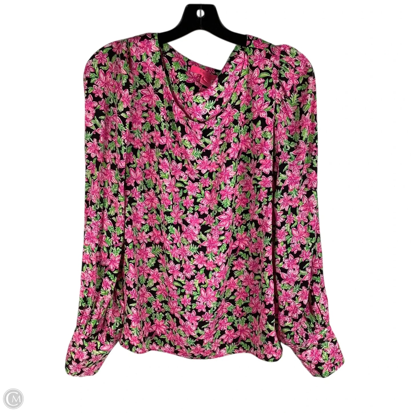 Top Long Sleeve Designer By Lilly Pulitzer In Floral Print, Size: L