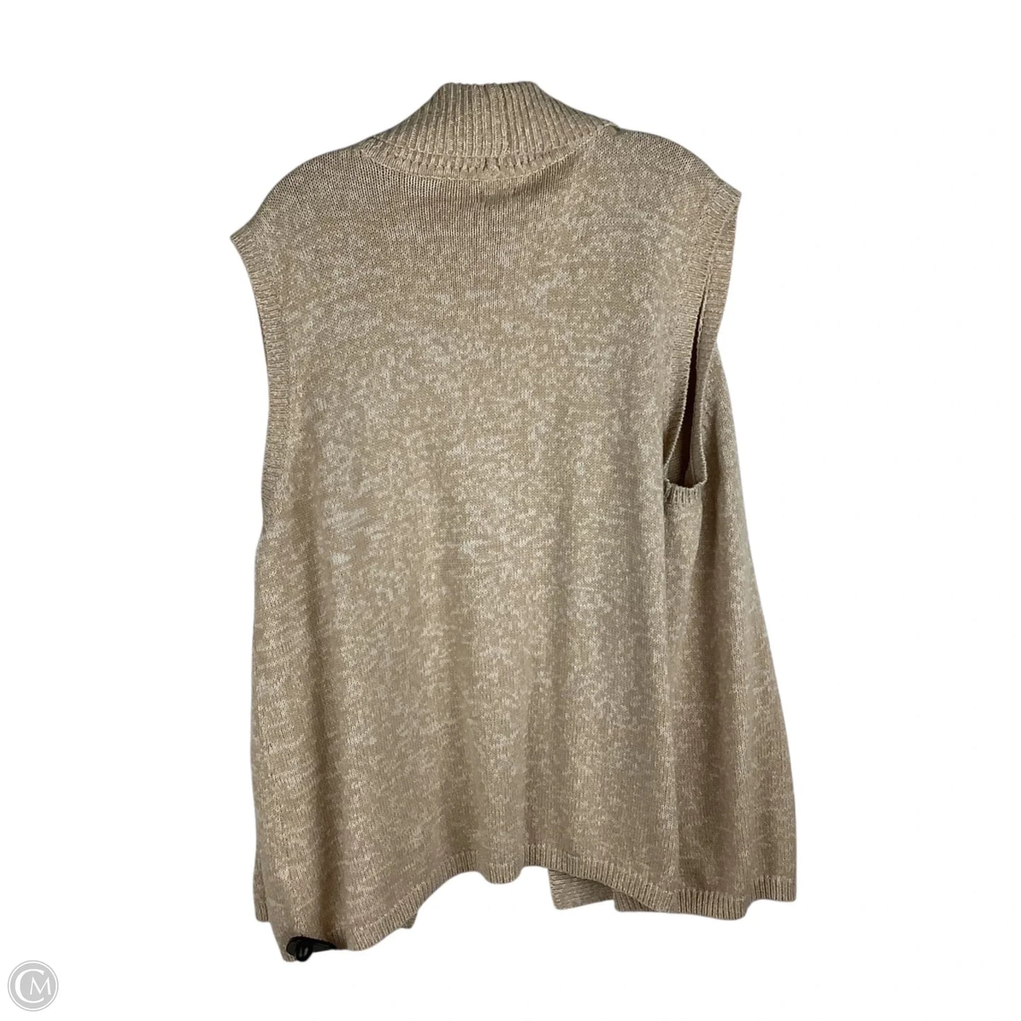 Vest Sweater By Izod In Tan, Size: 2x