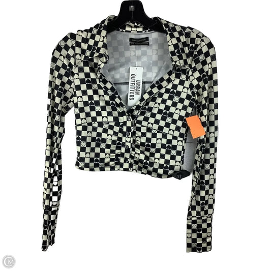 Top Long Sleeve By Urban Outfitters In Black & Cream, Size: Xs