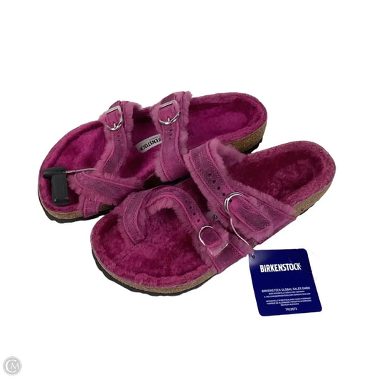 Sandals Flats By Birkenstock In Purple, Size: 5 (36)