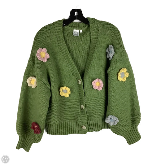 Sweater Cardigan By Clothes Mentor In Green, Size: L/XL