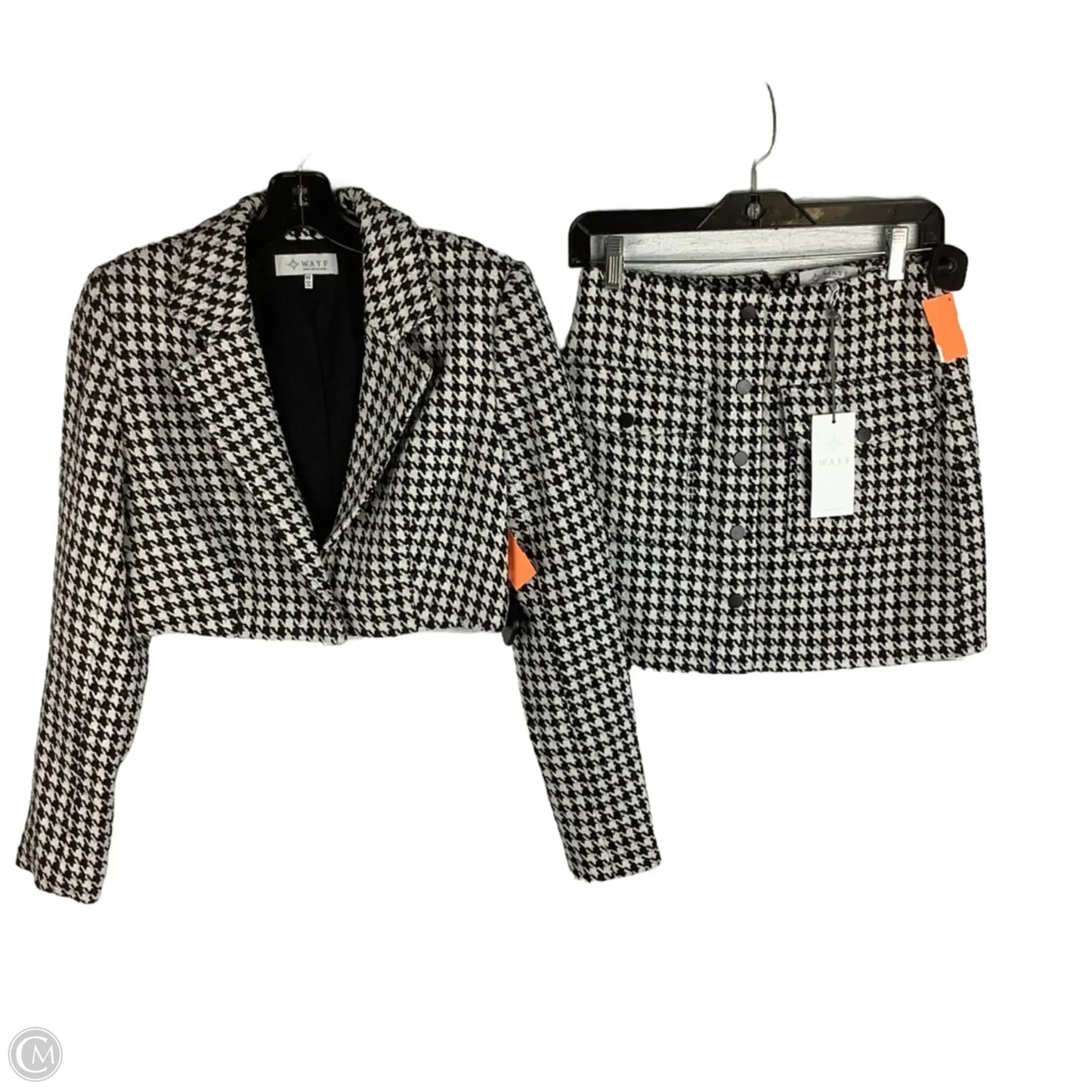 Skirt Set 2pc By Wayf In Black & White, Size: Xs