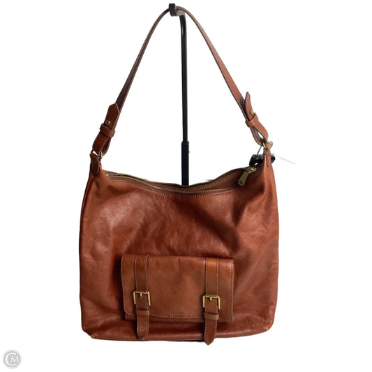 Handbag Leather By Fossil, Size: Large