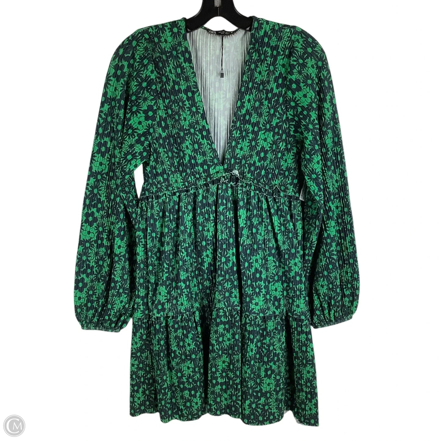 Dress Casual Short By Zara In Green, Size: M