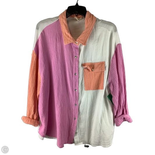 Top Long Sleeve By Entro In Multi-colored, Size: 2x