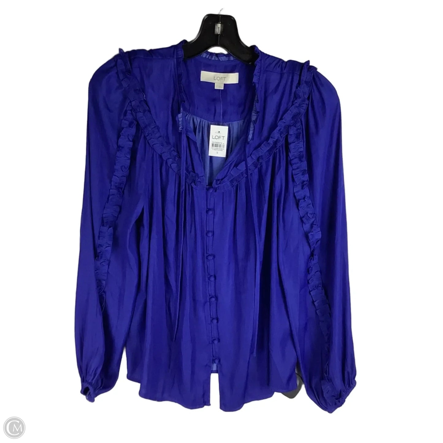Top Long Sleeve By Loft In Blue, Size: S