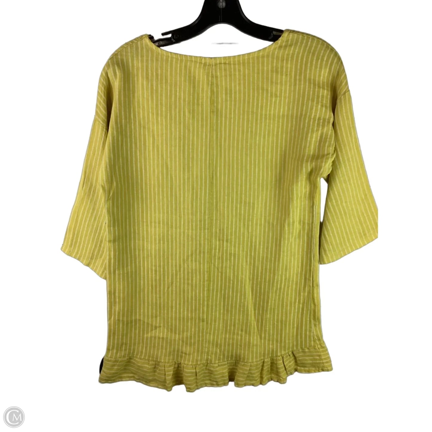 Top Short Sleeve By Lungo Larno In Yellow, Size: S