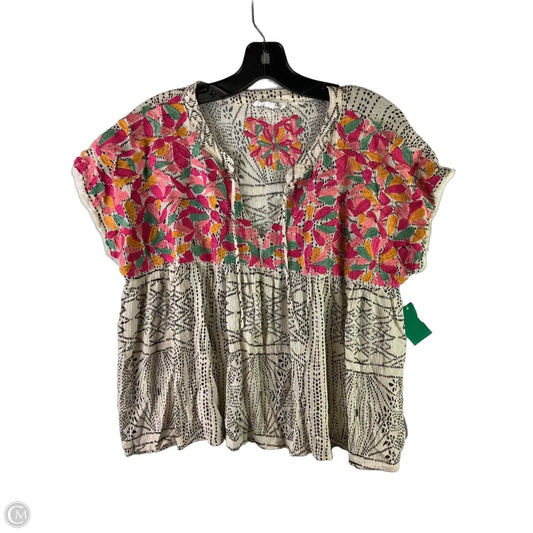 Top Short Sleeve By Thml In Animal Print, Size: M