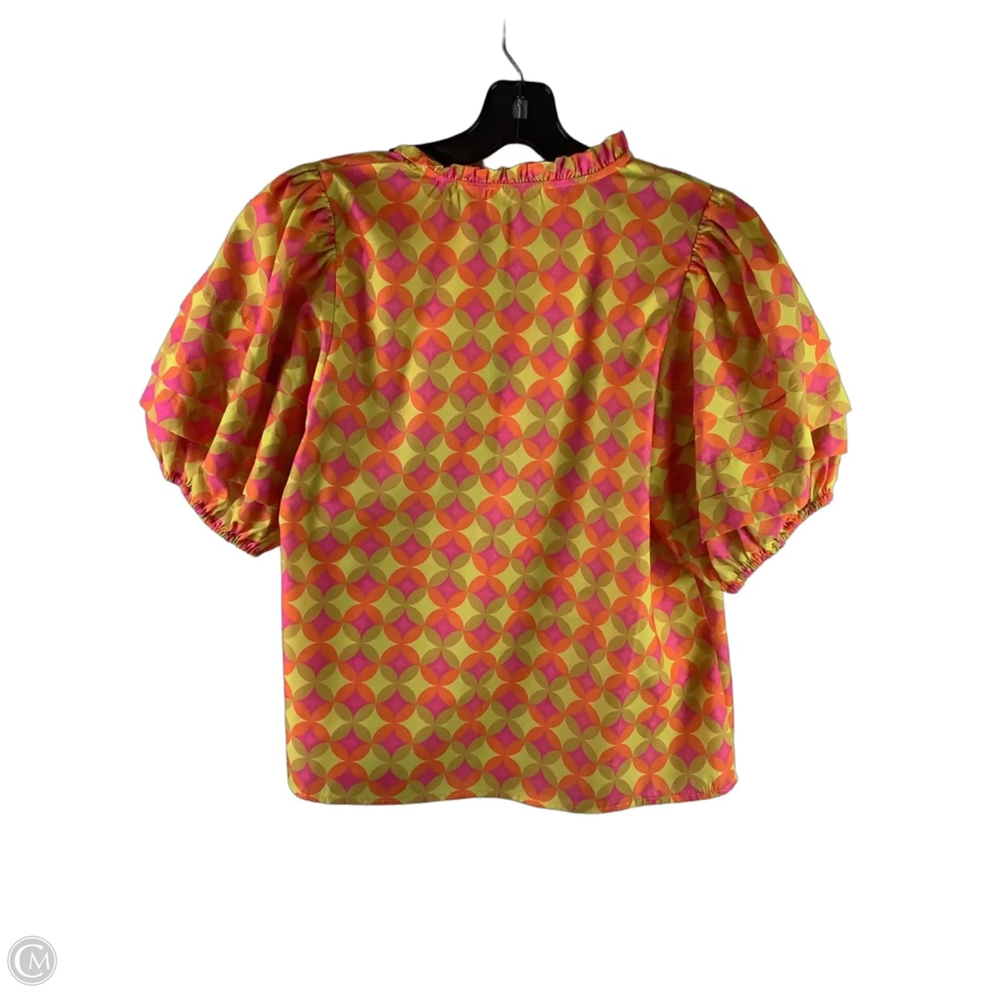 Top Short Sleeve By Thml In Pink & Yellow, Size: M