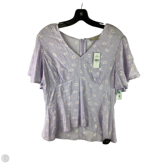 Top Short Sleeve By Loft In Purple, Size: 6
