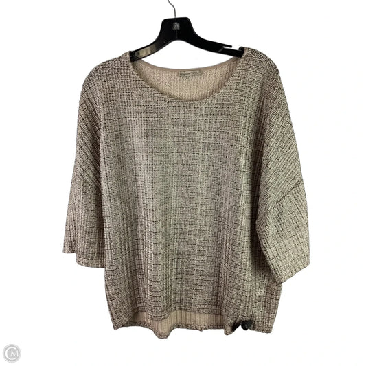 Top Short Sleeve By Zara In Tan, Size: M