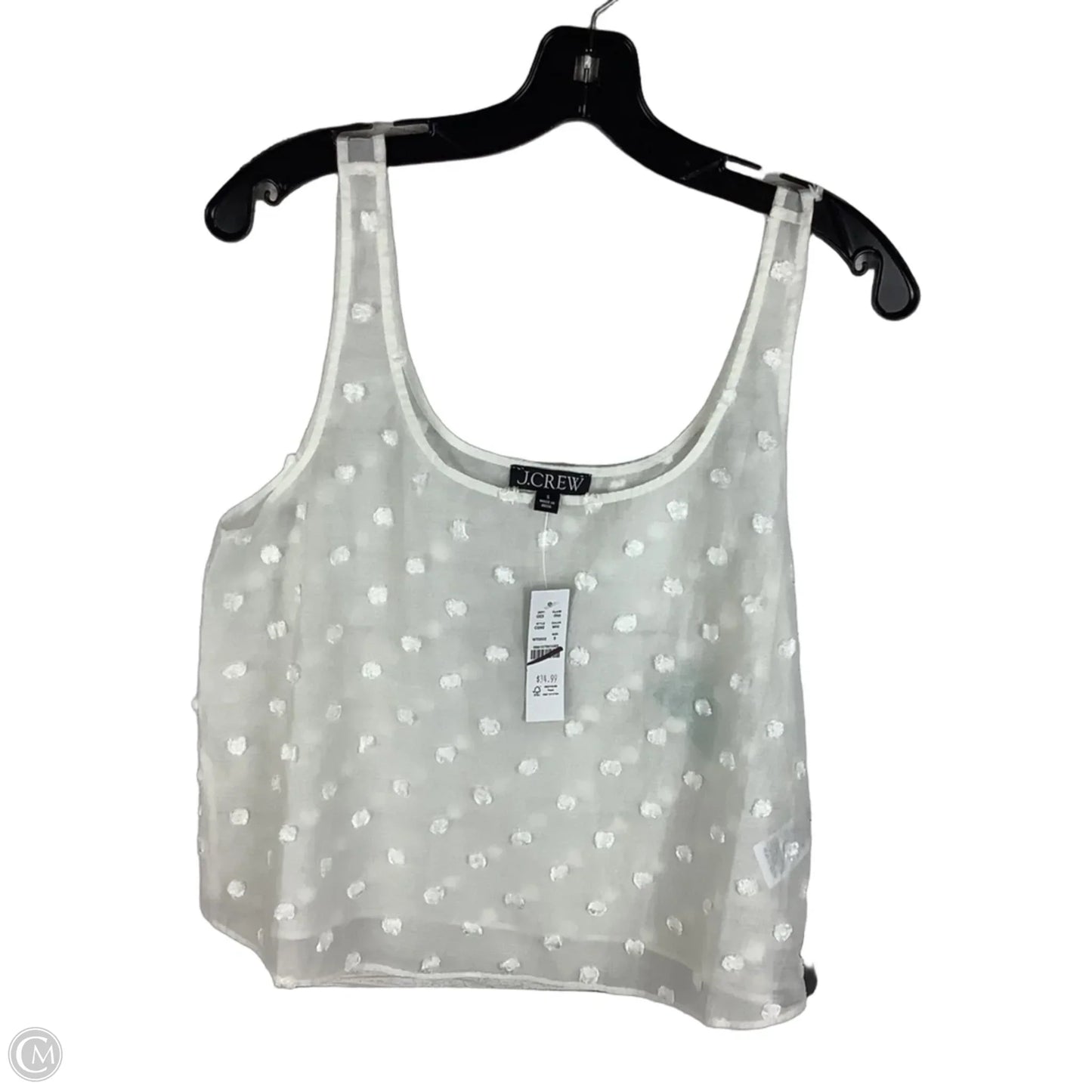Top Sleeveless By J. Crew In White, Size: S