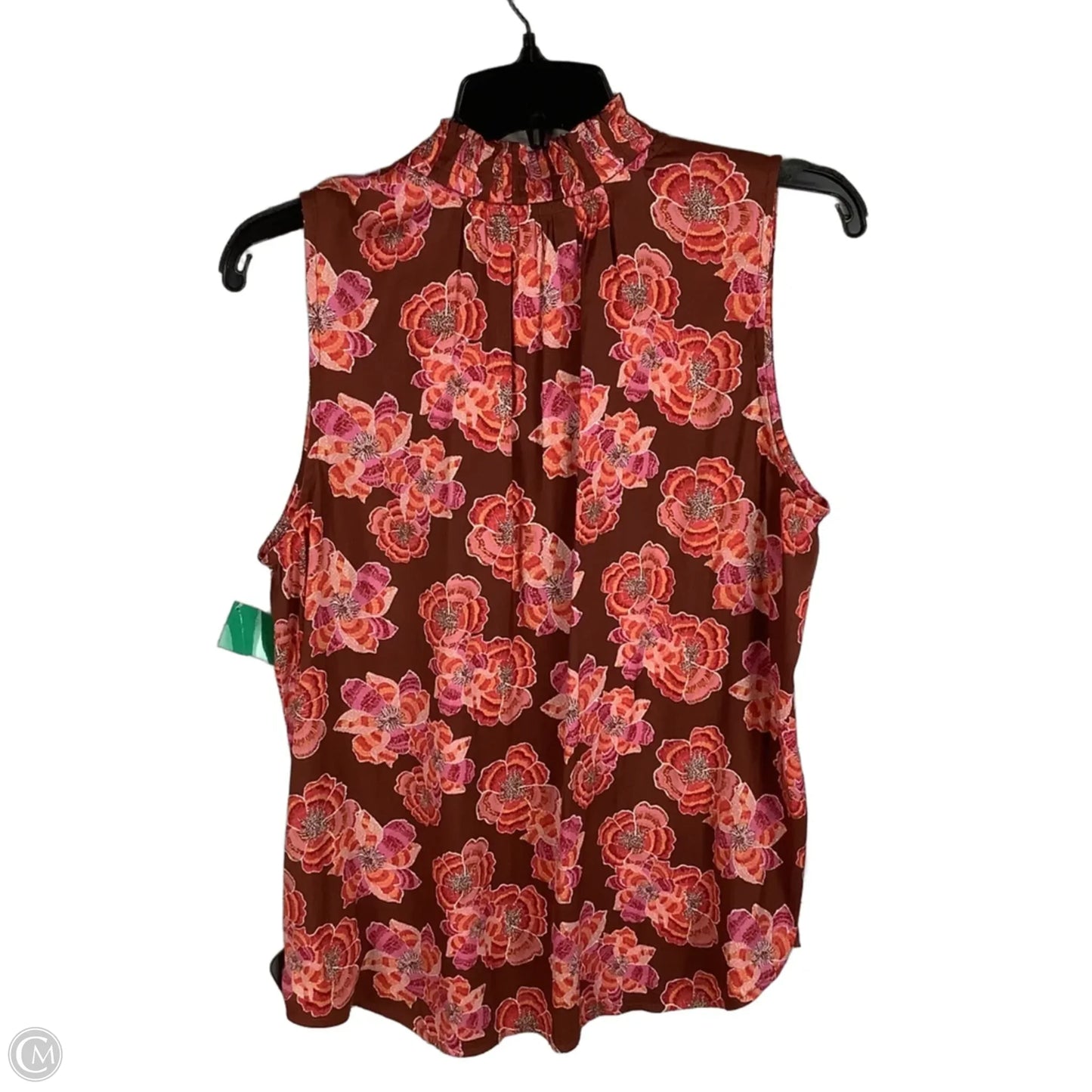Top Sleeveless By Loft In Floral Print, Size: L