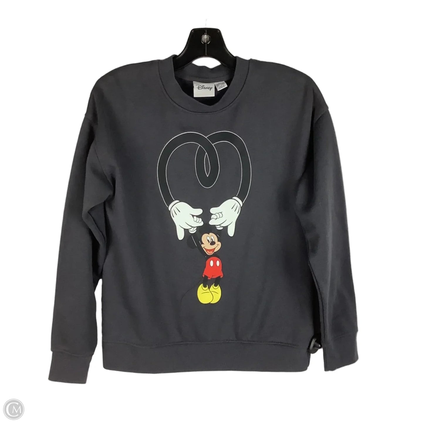 Sweatshirt Crewneck By Disney In Grey, Size: Xxs