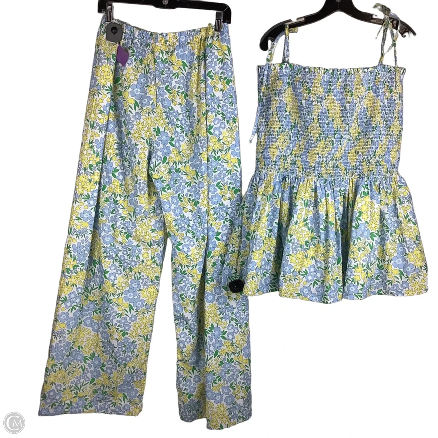 Pants Set 2pc By Clothes Mentor In Blue & Yellow, Size: 3x