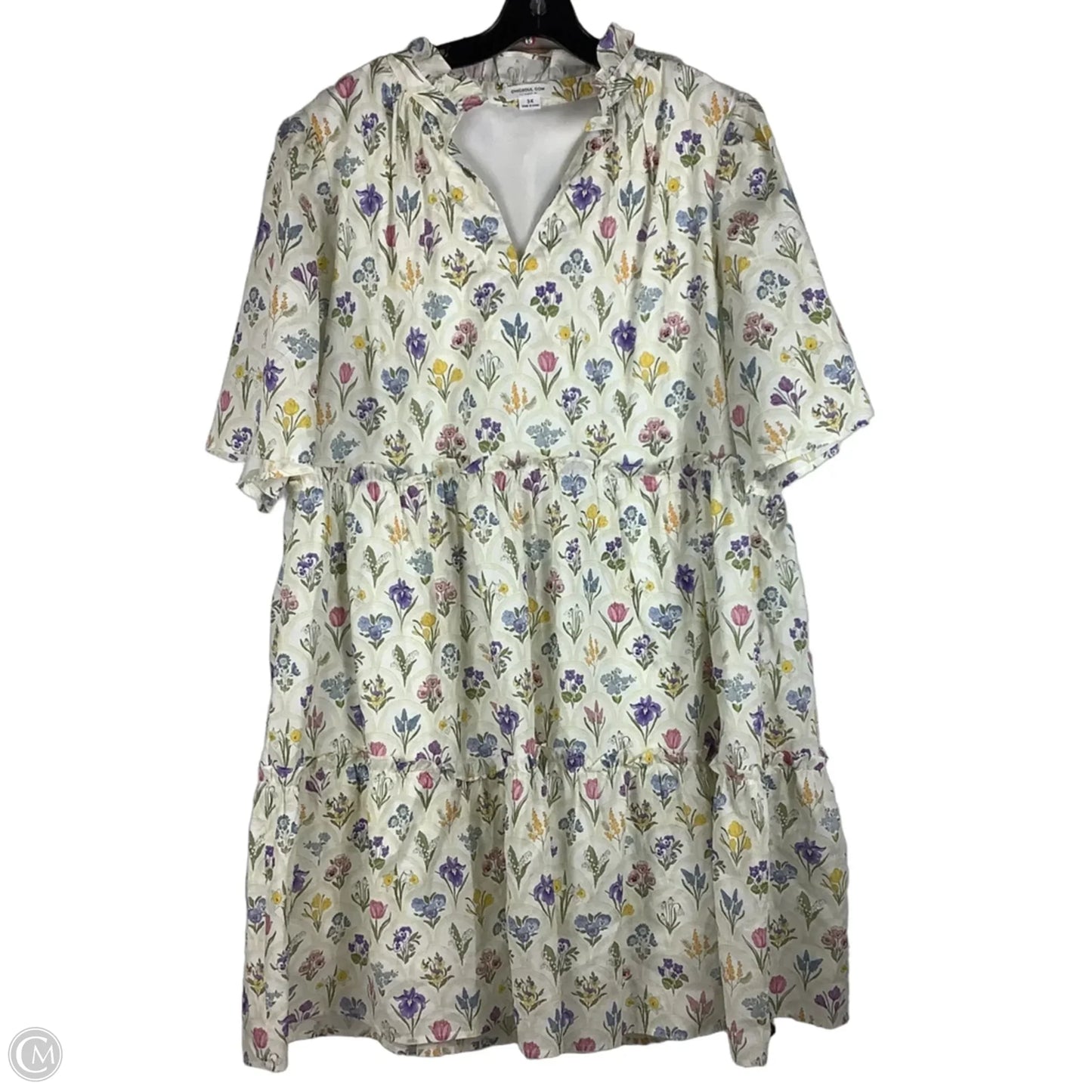 Dress Party Short By Chicsoul In Floral Print, Size: 3x