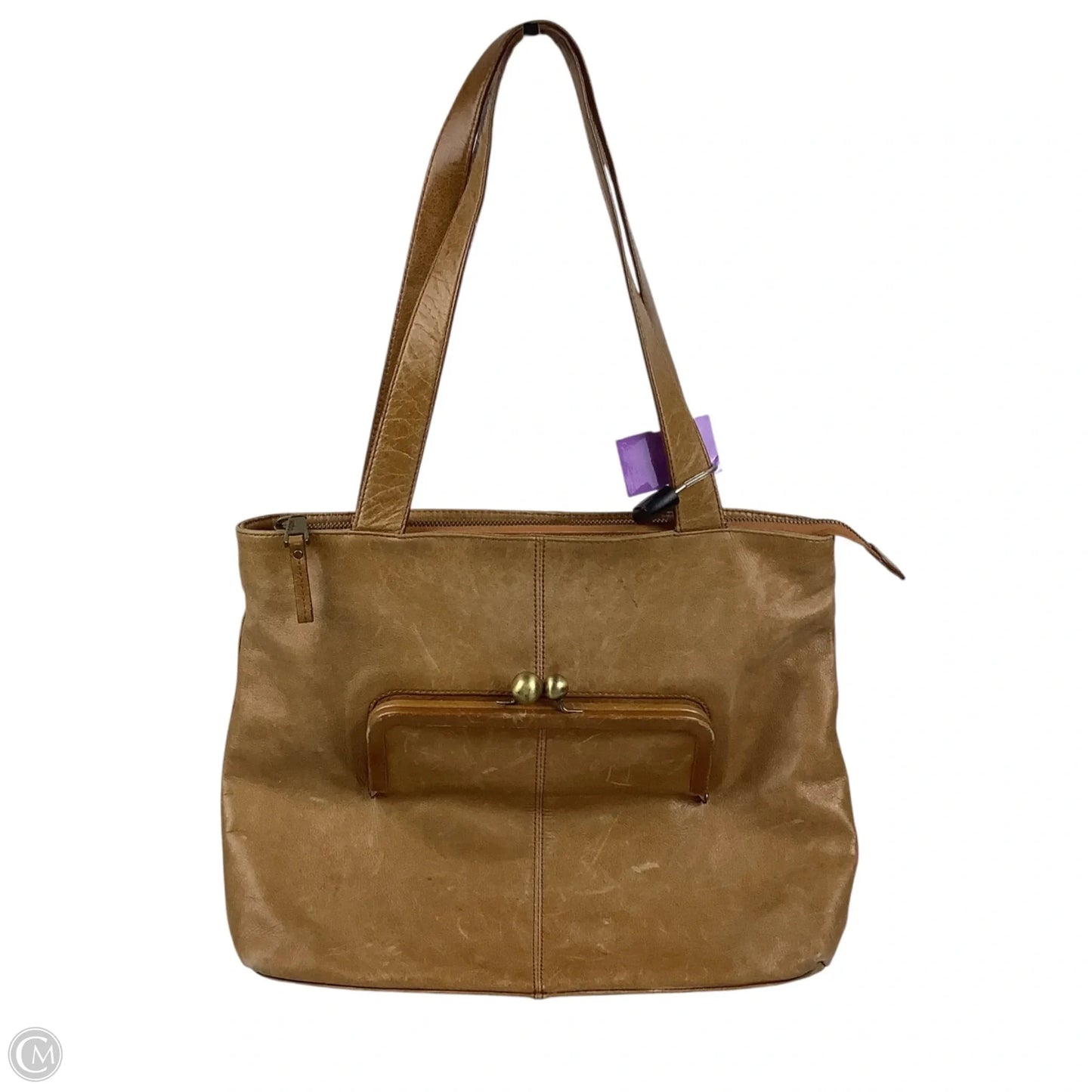 Handbag Leather By Hobo Intl, Size: Medium