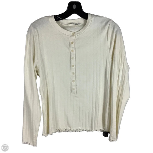 Top Long Sleeve By Reformation In White, Size: Xl