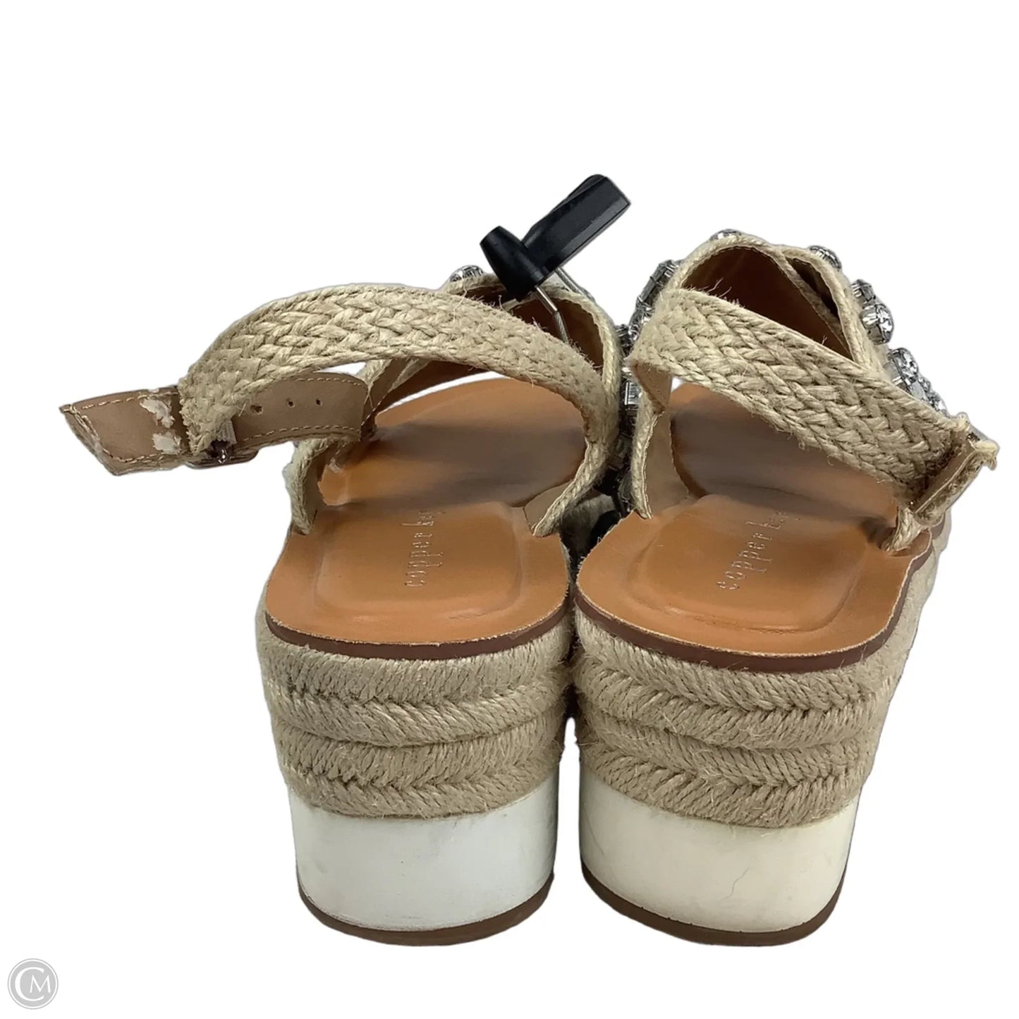 Sandals Heels Platform By Copper Key In Cream, Size: 10