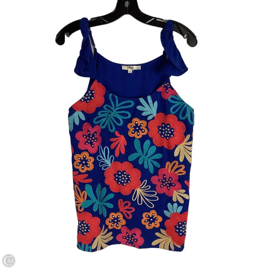 Top Sleeveless By Andree By Unit In Blue, Size: L