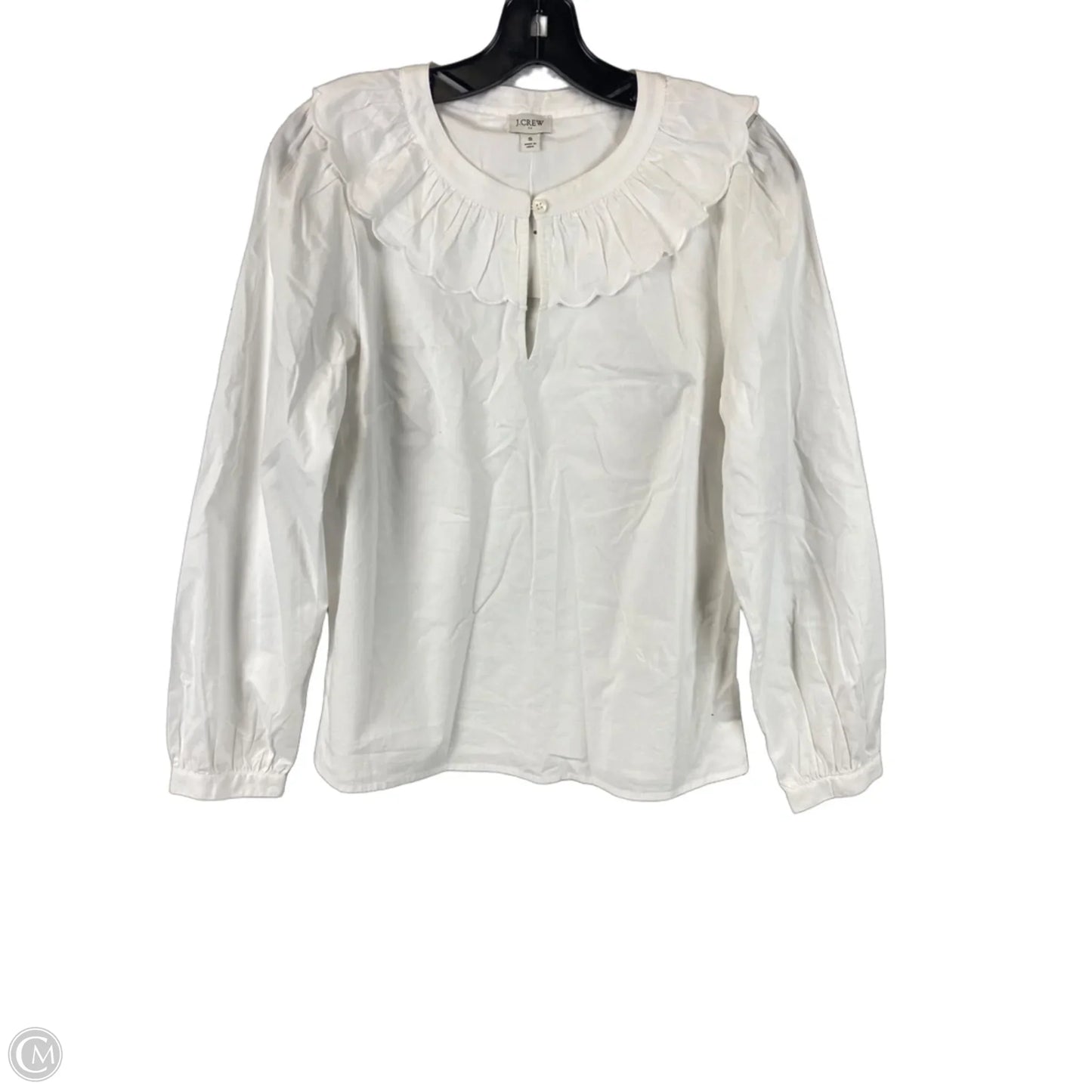 Top Long Sleeve By J. Crew In White, Size: S