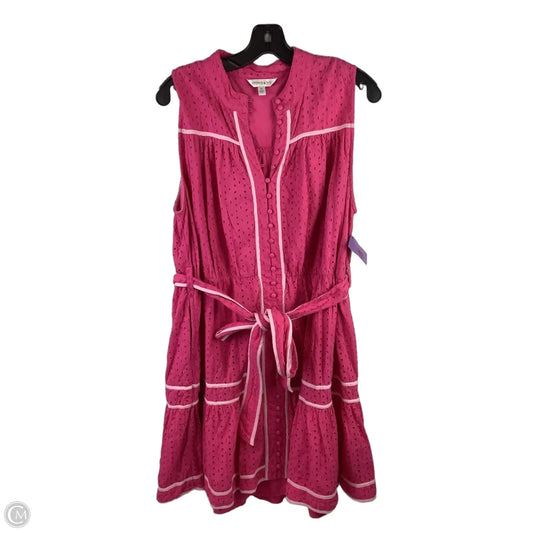 Dress Casual Midi By Crown And Ivy In Pink, Size: Xl