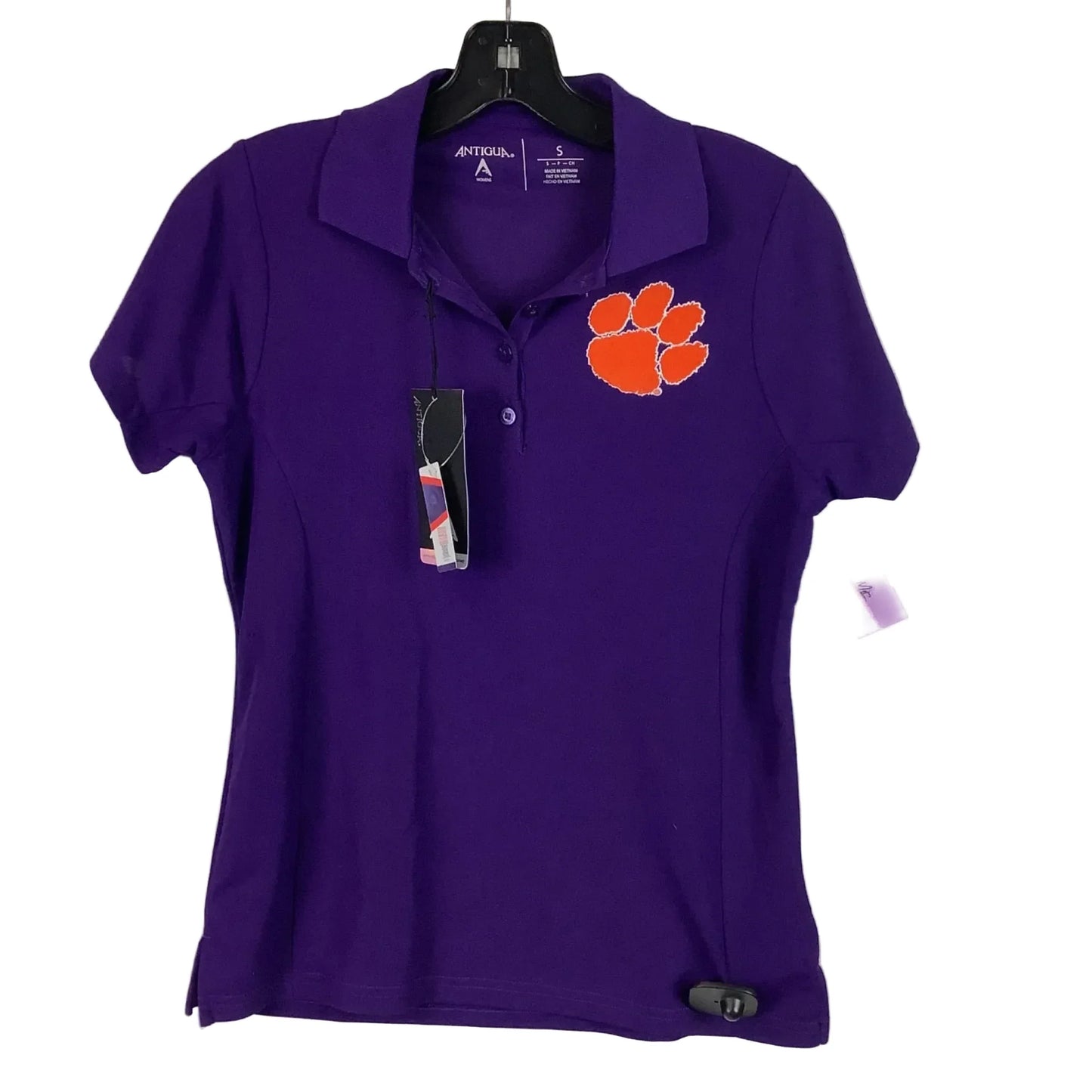 Athletic Top Short Sleeve By Antigua In Purple, Size: S