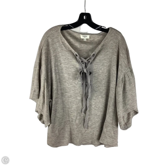 Top Short Sleeve By Umgee In Taupe, Size: S